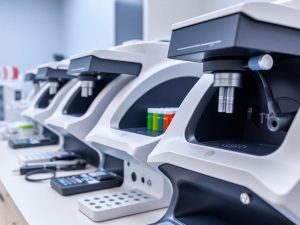 Echipamente avansate de testare în mediu clinic.
