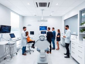Clinică stomatologică modernă cu echipamente avansate și lumină
