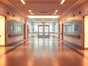 Inimă sănătoasă într-un spital modern.