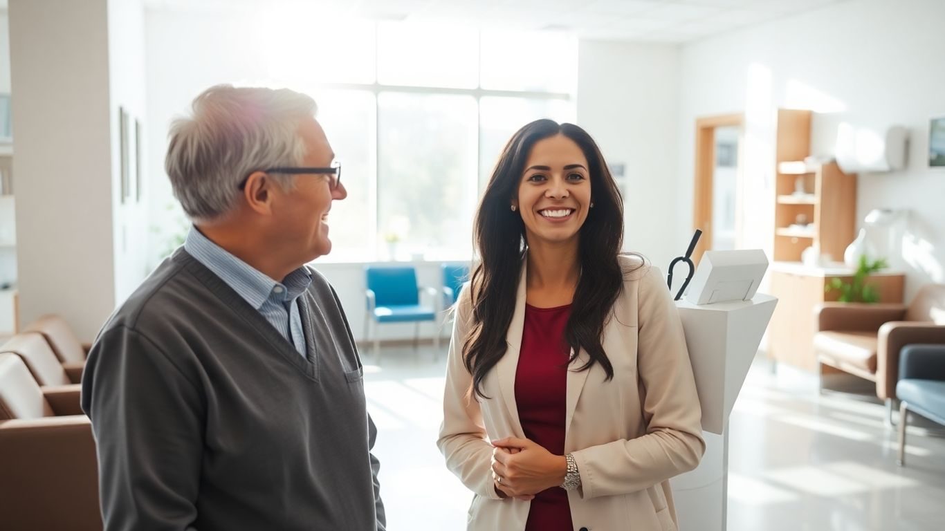 Medici prietenoși în clinici luminoase și moderne.